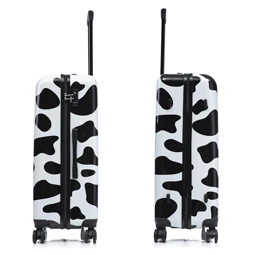 Image of InUSA Cow Print 28-Inch Large Hardside Spinner Luggage Lightweight Travel
