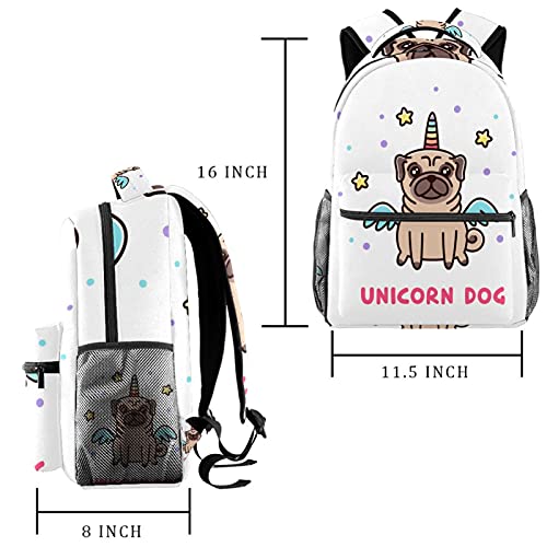 Sac à dos licorne multicolore avec poches pour l'école - 2