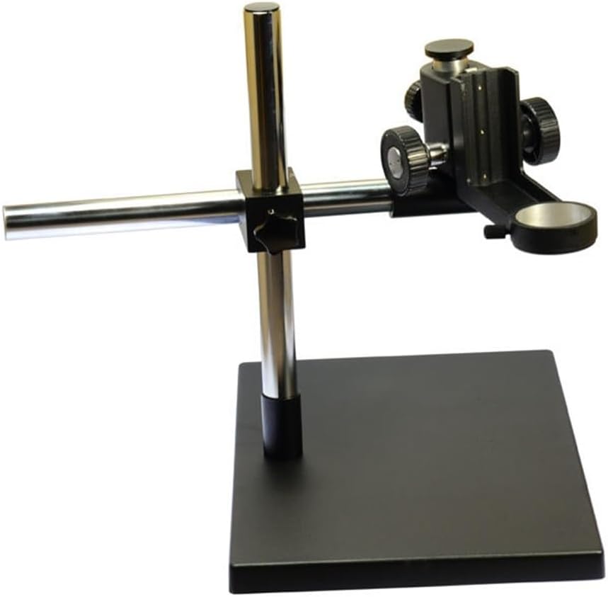 Microscope Accessories Kit 50mm Ring Holder Universal Large Table Stand Dual-arm Heavy Duty Boom Stereo Metal Table Stand for Industrial Microscope Microscope Slides