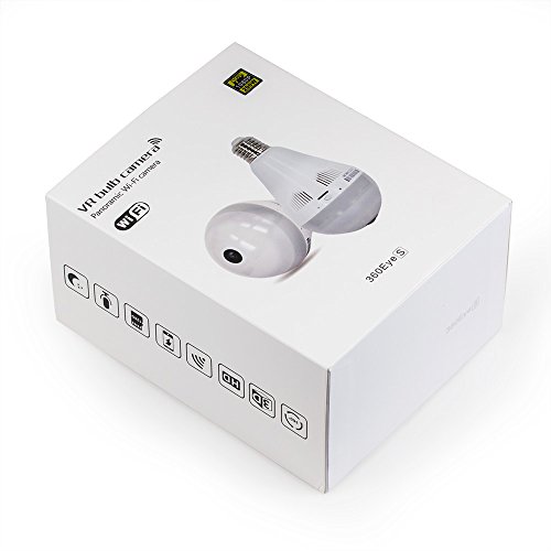 Camera Lampada 360º WiFi IP HD Espiã 360Eye S