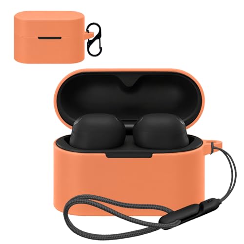 For �\�j�[(SONY) WF-1000XM6 �p �P�[�X �J�o�[ �yNOUKAJU�z ���C�����X �C���[�z�� �V���R�� �ی�P�[�X �i�J���r�i�t��+�X�g���b�v�t�� �j �����h�~ �L�Y�h�~ �ϏՌ� �����[�d�\ �h�� �h�o (�I�����W)