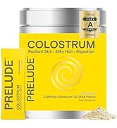 Prelude Bovine Colostrum Supplement - Grassfed Colostrum Powder Sticks for Gut Health, Immunity &amp;...