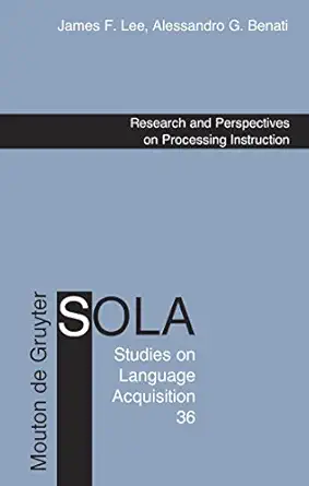 Research and Perspectives on Processing Instruction book cover