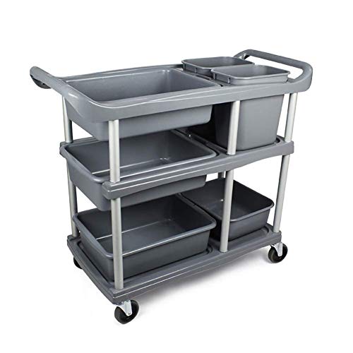Carrito multiusos con ruedas y tres estantes 85x46.5x94 cm miniatura 1