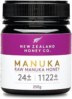 New Zealand Honey Co. Raw Manuka Honey UMF 24+ / MGO 1122+, UMF Certified / 8.8oz