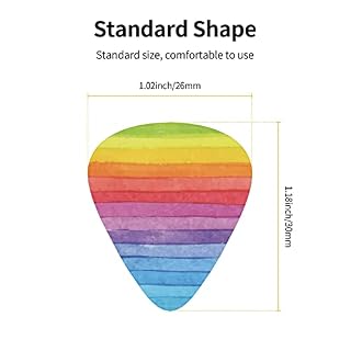 Ensemble de 12 médiators de guitare à rayures arc-en-ciel colorés pour guitare acoustique, guitare électrique… - Les Beatles, Paul McCartney, John Lennon, RIngo Starr, George Harrison Ensemble de 12 médiators de guitare à rayures arc-en-ciel colorés pour guitare acoustique, guitare électrique… – Image 4