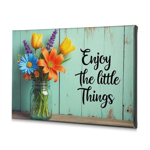 Tableau sur toile Enjoy The Little Things : décoration murale de chambre moderniste