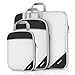 Gonex Packing Cubes, Travel Packing Organizers Compression Pouches L+M+S Black