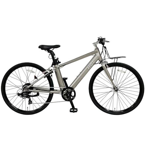 HGL 電動アシスト自転車/クロスバイク700C・8SP HGL-7008SA シャンパンゴールド