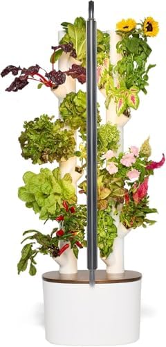 Gardyn Studio Vertical Hydroponics Growing System Kit - 16 Non-GMO Plants, Herbs, Vegetables - Tower Garden - Hydroponic Herb Garden Planter Indoor Kit - Indoor Gardening System with LED Grow Lights
