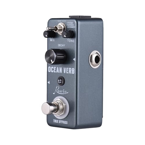 Pédale réverbération guitare Ocean Verb 3 modes effets boutons mix decay de réglage