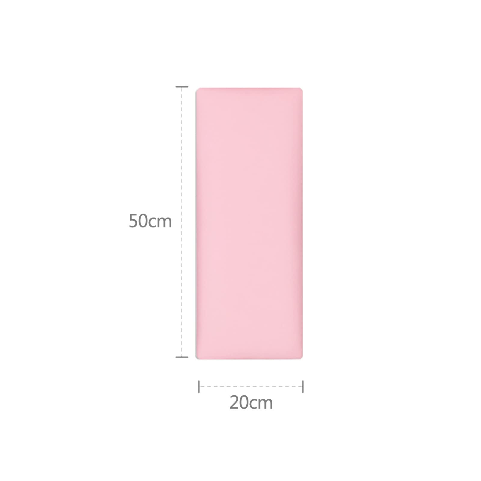 wyściółka, Zagłówek z samoprzylepną gąbką 3D, miękka tapeta dekoracją Pu(Pink,20x50cm)