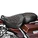 Two-UP Motorcycle Rider Passenger Seat Fit for Harley Touring Road King 1997-2007 Street Glide 2006-2007 (Red Stitching)