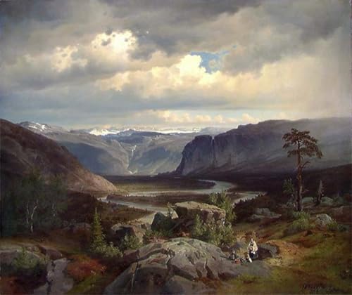 Affiche De Arts Vue de Valle à Setesdal ZHAOSHAN décoration de bureau tableau paysage 60x90