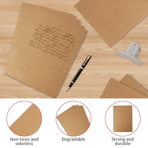 Hisdricus - Kraftpapier A4 - Bastelkarton - Bedruckbar - 50 Blatt, 180 g/m², Braunes Kraftpapier für Basteln, Drucken, Verpackung, Karten, Etiketten und Vintage Geschenke Kartonpapier