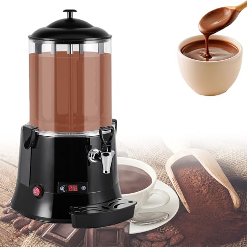 Sunseota Máquina para fundir Chocolate Caliente Comercial de 10 L, con Temperatura Ajustable, para Calentar y Mezclar Chocolate con Grifo, Ideal para Calentar Chocolate, café, Leche.,10L