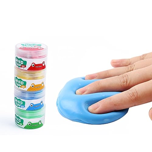 Putty Hand Strength Training Pacote com 6 recipientes transparentes para estimulação sensorial e tát