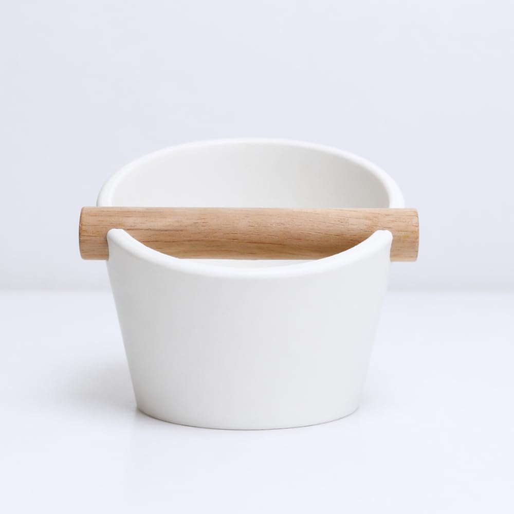 KNOCDIC Oval Coffee Knock Box, Knock Box Personalized, Unique Gift for Coffee Lovers (Matte Latte Brown, Small)