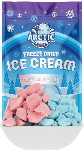 Arctic Farms Freeze Dried Ice Cream Bits Bagged and Boxed - Does Not Melt (Cotton Candy Mix)