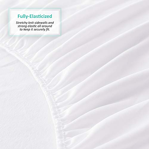 Nestl Premium Cotton Terry Mattress Protector – Soft And Waterproof Twin 14 Inch Deep Pocket Mattress Protector – Breathable & Noiseless Cover #TOP3