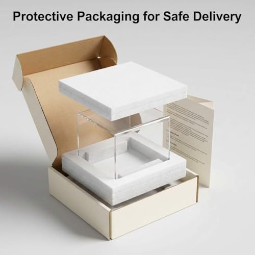 Soporte para manualidades transparente QWORK con elevación estable de acrílico 8 piezas 8