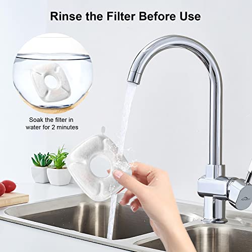 8-Pcs-Cat-Fountain-Replacement-Filters-for-Veken-95Oz28L-Automatic-Pet-Fountain-and-Stainless-Steel-Cat-Water-Fountain-Dog-Water-Dispenser-4-Carbon-Filters4-Sponge-Filters