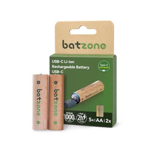 batzone リチウムイオン充電池 単3 2220mWh