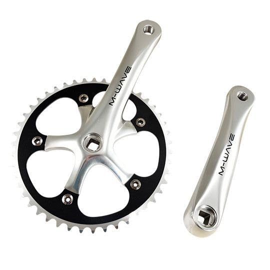 Pédalier monovitesse axe carré décalé 110.5mm et entraxe 130 pour vélo de piste et single speed