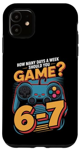 Image of Funny Six Seven 6 7 Meme Gen-Alpha Gamer Gaming 6 7 Boy Girl Case for iPhone 11