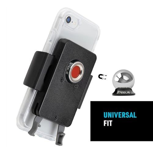 Image of Nite Ize Steelie Squeeze Dash Kit - Magnetic Cell Phone Holder for Car Dashboard - Adjustable Phone Holder for Cars - Compatible with Apple MagSafe iPhones & Accessories