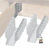 KOTARBAU® - Staffa per travi tipo A, 80 mm, giunti per travi in legno, per costruzione edile esterna, confezione da 10 pezzi