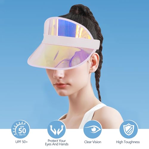 Image of Surkat Plastics Clear Sun Visors UV Protection Hat Cap Headwear Sunhat for Golf Tennis Beach Cycle