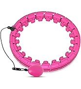 Brebon Weighted Hoola Exercise Fit Hoops Plus Size for Weight Loss, 2 in 1 Weight Loss 24 Detacha...