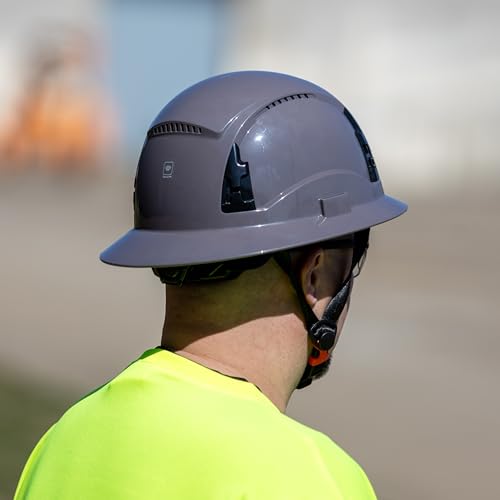 Malta Dynamics APEX Safety Helmets – Type 2 Class C Safety Hard Hat, Full Brim, Vented, Rated for Top, Front, Back, and Side Impact, OSHA and ANSI Compliant (Black)