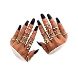 KISS WIFE Vintage Aesthetic Knuckle Rings Set for Women Teen Girls, Boho Dainty Stackable Midi Finge