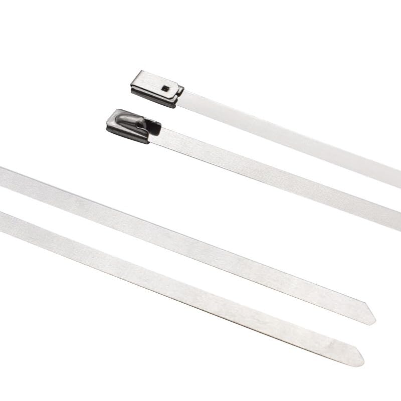 Bridas metálicas de acero inoxidable 304 de 4,6 mm, multiusos, resistentes (5 x 300, 20 unidades)