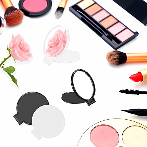 Quacoww 20 Pieces Mini Folding Mirror, Compact Mirror, Round Portable Travel Makeup Mirror For Women Girls Daily Use (Black, White) #TOP6
