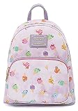 Loungefly Pokemon Ice Cream Acid Wash Denim Womens Double Strap Shoulder Bag Purse
