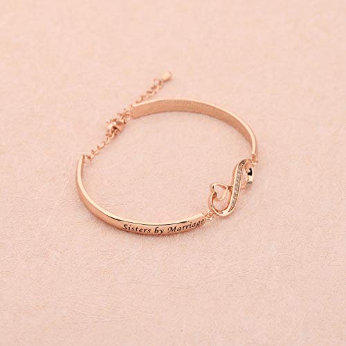 Image of CENWA Sisters by Marriage Friends by Choice Bracelet Best Sisters in Law Gift Maid of Honor Gift Wedding Bracelet Gifts for
