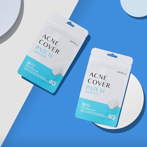 Image of AVARELLE Cover Patches (40 Count) Absorbing Hydrocolloid Spot Cover with Tea Tree Oil, Calendula Oil and Cica, Certified Vegan, Cruelty Free (Pack of 2)