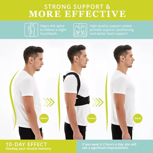 SHAPERKY Posture Corrector for Women and Men, Adjustable Upper Back Brace for Posture Hunchback Support and Providing Pain Relief from Neck, Shoulder, and Upper Back (Large/X-Large) - Thumbnail 3