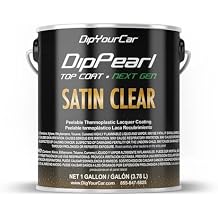 DipYourCar DipPearl Next Gen Satin Clear TopCoat Gallon Peelable Satin Automotive Clear Coat for Plasti Dip, Performance Series, Pearls & Metallic Powders Protective Removable Sealer Spray for Cars, Wheels & Custom Projects