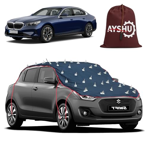 Image of AYSHU Water-Resistant Spike Car Cover for BMW 5 Series - Protects from Dogs, Monkeys, Dust, Sunlight & UV - Full Roof Universal Fit