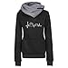 Produktbild Hanomes Damen Pullover,Damen Winter Warme Pullover Mode Drucken Einfarbig Hoodie Casual Sweatshirt Slim Fit Wasserfallausschnitt Kapuzenpullover