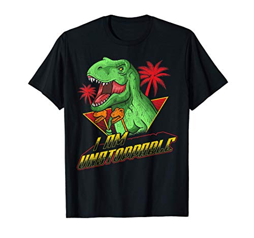 I Am Unstoppable TRex Funny Short Dinosaur Arms Joke Camiseta
