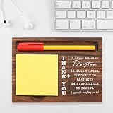 PQUCXZ Thank You Pastor Appreciation Gift for Church Leader, Retirement Farewell Birthday New Ministry Role Christian Ministers Clergy, Office Stuff Sticky Note Pad Holder Dispenser TBC182