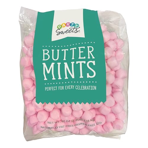 Party Sweets Pink Buttermints, 2.5 Pound, Appx. 350 pieces from Hospitality Mints