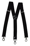 4,0 cm de ancho Olata Tirantes \'Y-Forma\' Extra Fuerte (40mm) con Mosquetón Clips, Totalmente Ajustable. Negro