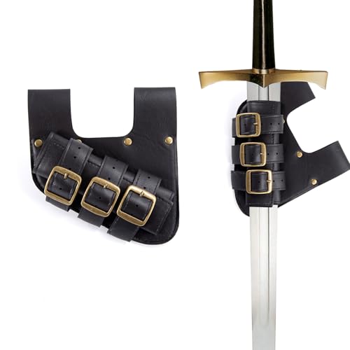 Sword Dagger Frog Medieval Dagger Black Leather Sword Holster Belt Sheath