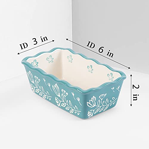 Wisenvoy Mini Loaf Pan Bread Pan Ceramic Loaf Pans For Baking Bread Mini Bread Loaf Pans 4-Pieces Bread Baking Pan #TOP5